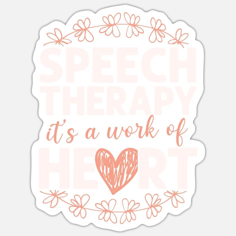Speech Therapist Therapy Assistant - Sticker Größe S (10 x 10 cm) - Mattweiß