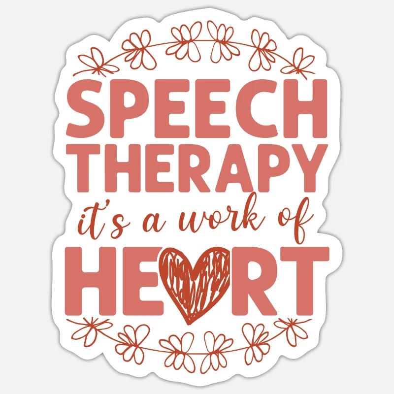Speech Therapist Therapy Assistant - Sticker size S (10 x 10 cm) - white matte