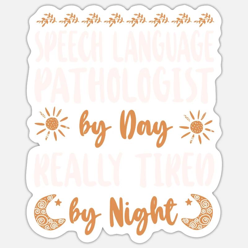 Speech Therapist Therapy Assistant - Sticker Größe S (10 x 10 cm) - Mattweiß