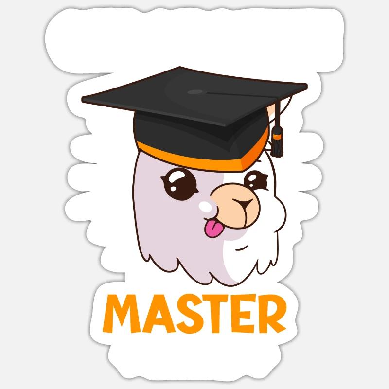 Master 2023 Studiumabschluss - Sticker Größe S (10 x 10 cm) - Mattweiß