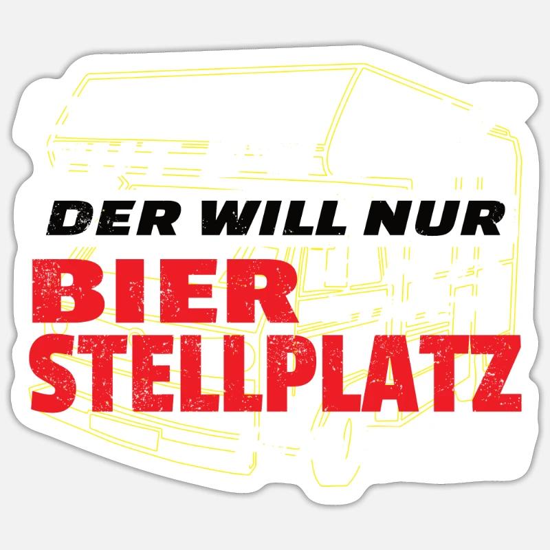 Camper Geschenkidee Camping - Sticker Größe S (10 x 10 cm) - Mattweiß
