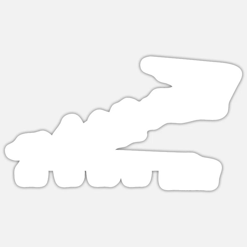 Deltaplane Delta Glider Delta Deltaplane - Sticker taille S (10 x 10 cm) - blanc mat