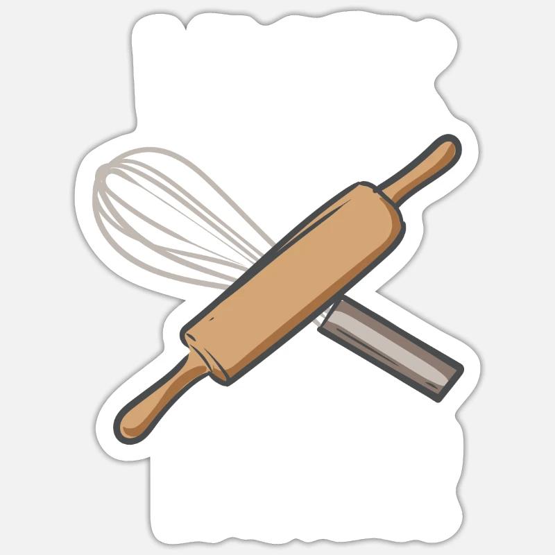 Whisk Taker Baker Funny Baking Baking Bakery Sticker size S (10 x 10 cm)