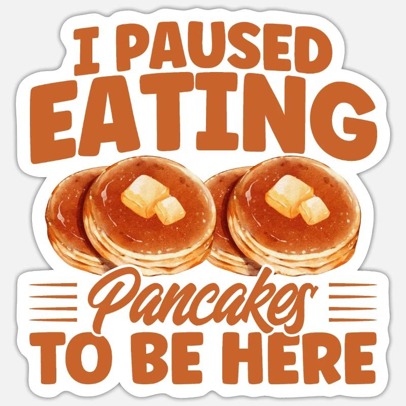 Breakfast Pancakes Fluffy Flat Cake Pank Sticker size S (10 x 10 cm)