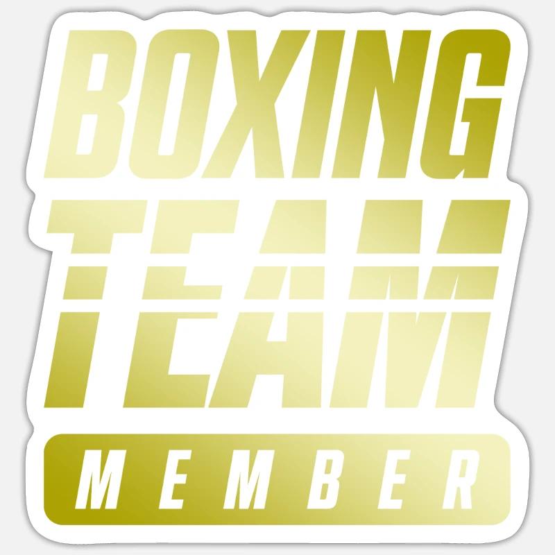 Équipe de boxe - Sticker taille S (10 x 10 cm) - blanc mat