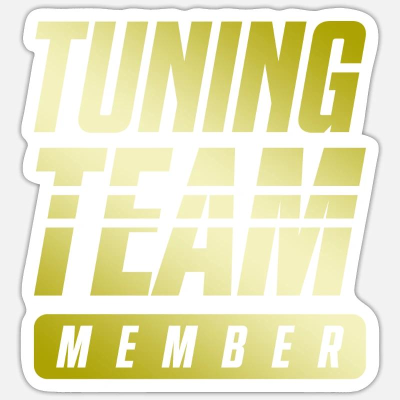 Équipe de tuning - Sticker taille S (10 x 10 cm) - blanc mat