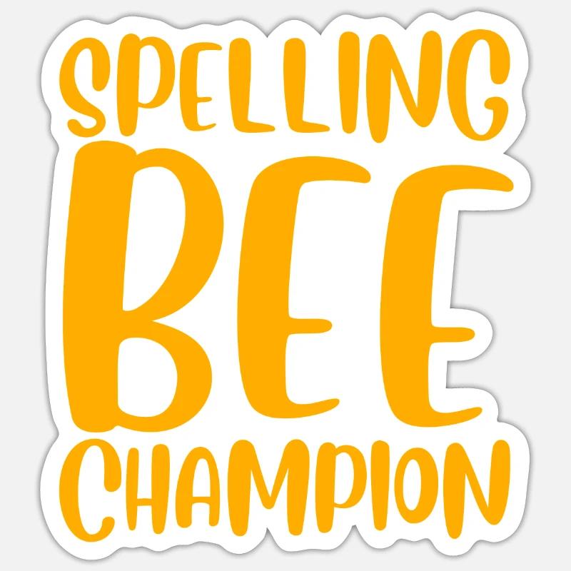 Spelling Bee Champ - Sticker size S (10 x 10 cm) - white matte