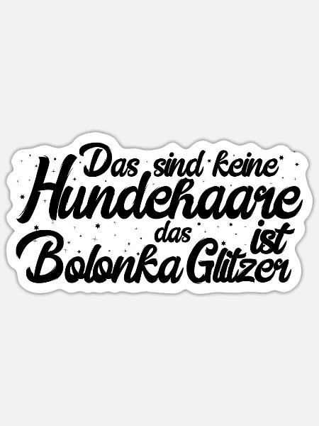 Bolonka Zwetna - Sticker Größe S (10 x 10 cm) - Mattweiß