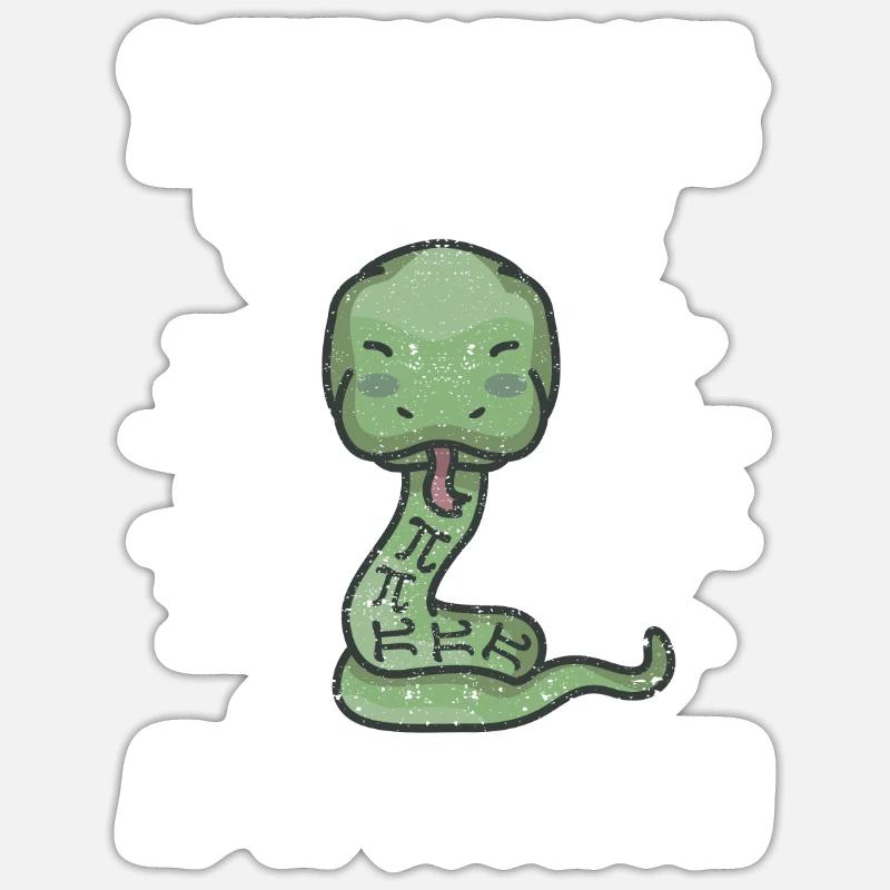 Python Schlange Pithon Pi Tag Symbol lustig Mathe Sticker Größe S (10 x 10 cm)
