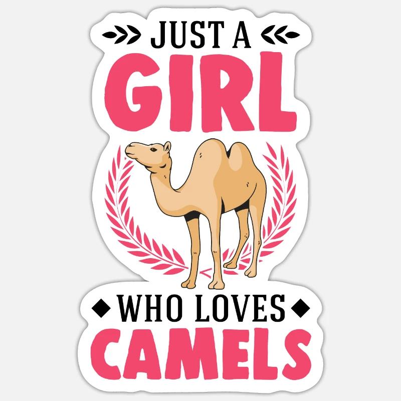 Kamel Mädchen Dromedar Ägypten Großkamel Sticker Größe S (10 x 10 cm)