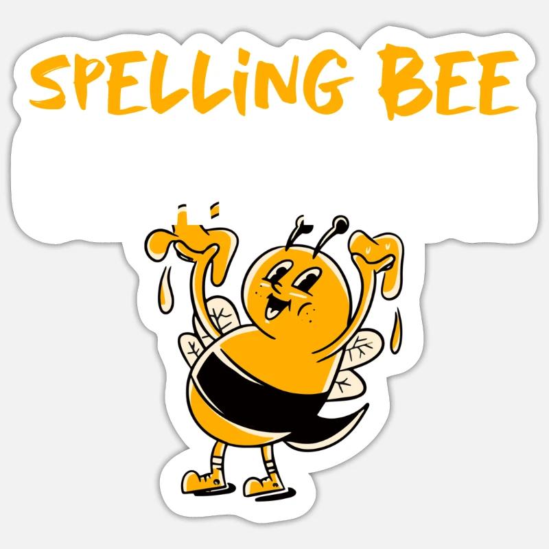 Spelling Bee Champ 4 - Sticker Größe S (10 x 10 cm) - Mattweiß