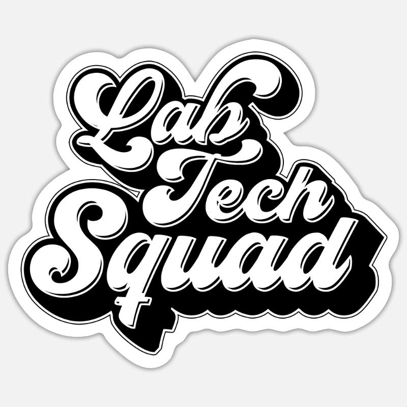 Lab Tech Squad Lab Scientist Laboratory Technician Sticker Größe S (10 x 10 cm)