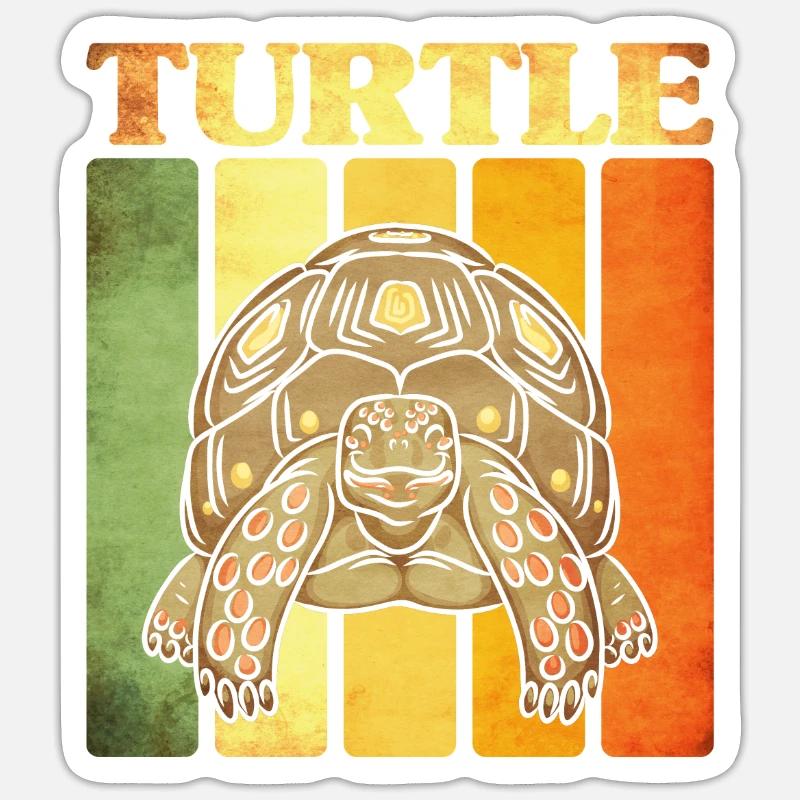 Turtle - Sticker size S (10 x 10 cm) - white matte