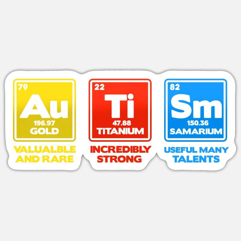 Autisme - Sticker taille S (10 x 10 cm) - blanc mat