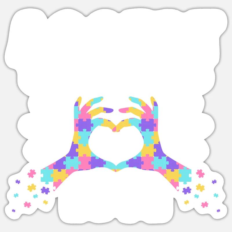 Accepter Comprendre l’amour - Sticker taille S (10 x 10 cm) - blanc mat
