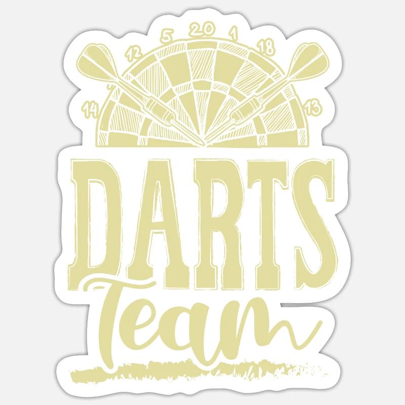 Équipe de fléchettes - Sticker taille S (10 x 10 cm) - blanc mat