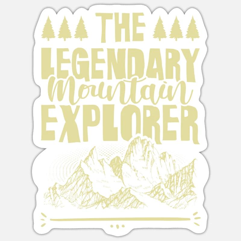 Mountain Explorer - Sticker size S (10 x 10 cm) - white matte