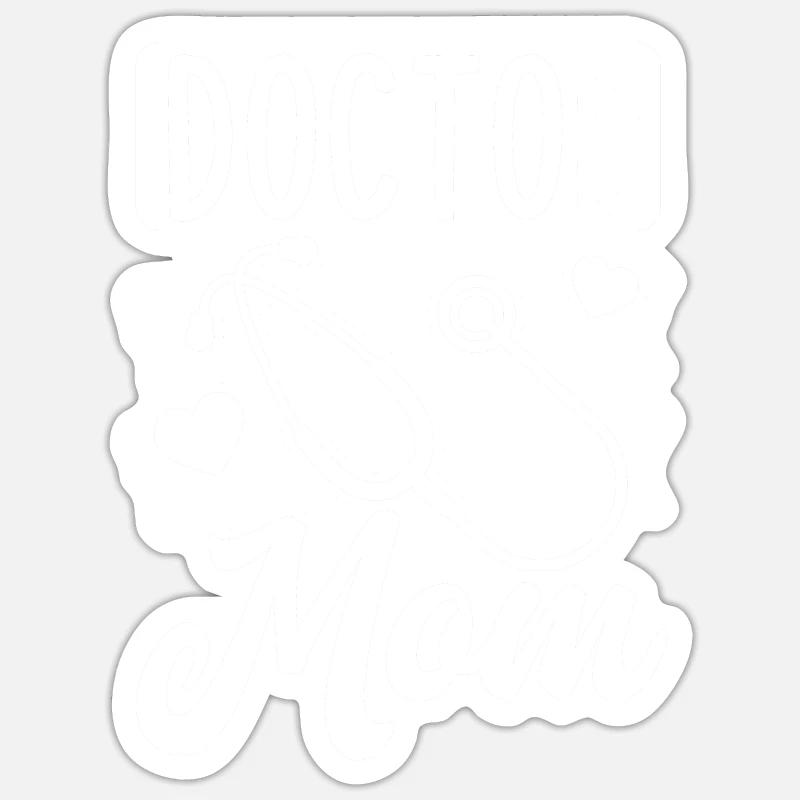 Arzt Mama Mutter Medizinischer Muttertag Sticker Größe S (10 x 10 cm)
