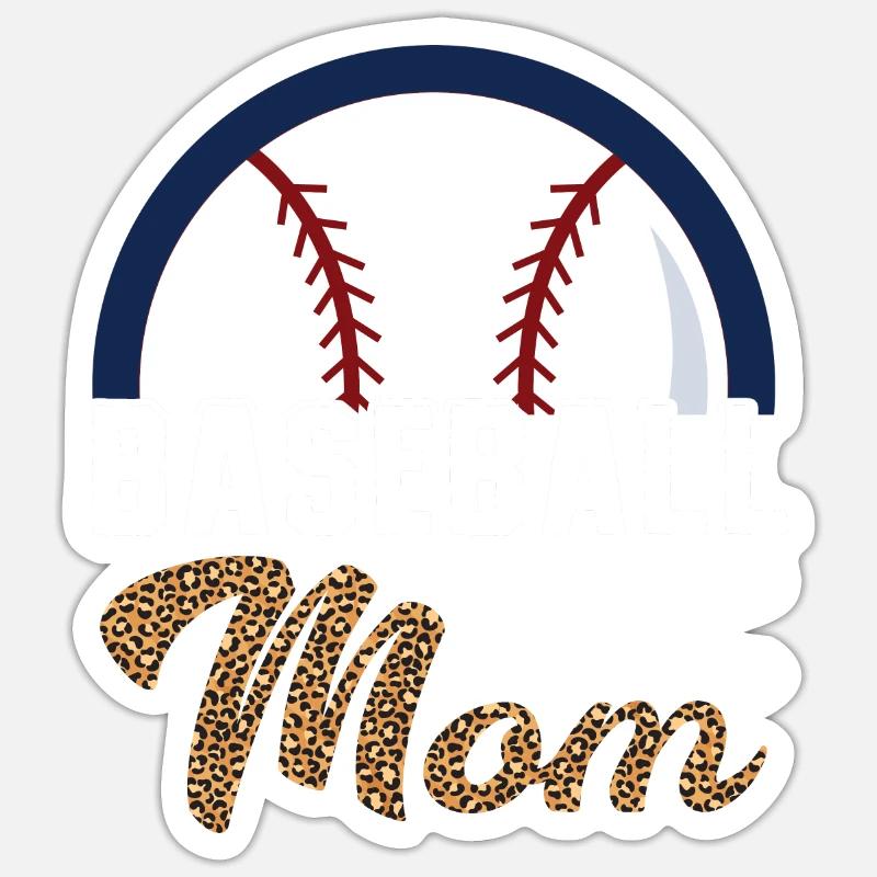 Baseball Mom Mutter Baseballspieler Muttertag Sticker Größe S (10 x 10 cm)