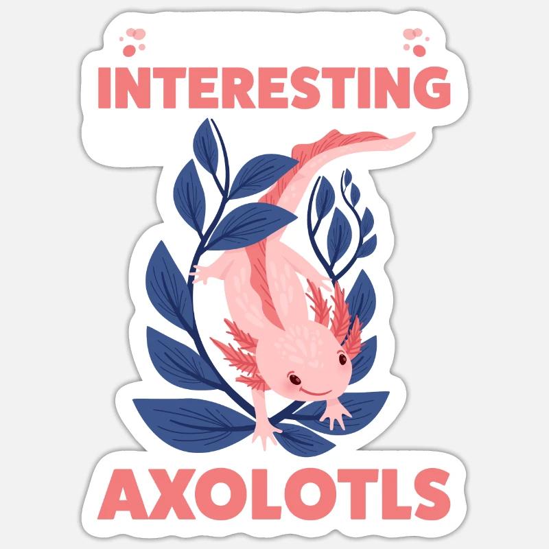 Axolotl Axolotl Tiergeschenk - Sticker Größe S (10 x 10 cm) - Mattweiß