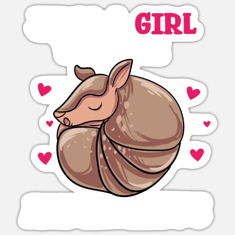 Armadillo Gift - Sticker size S (10 x 10 cm) - white matte