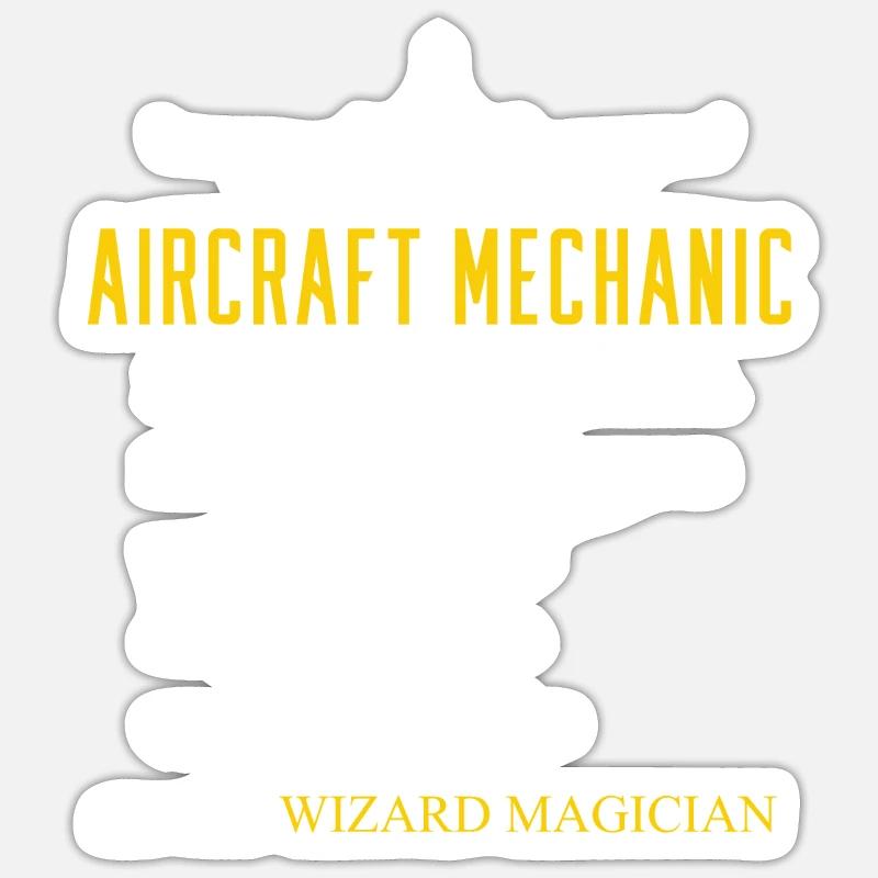 Définition du mécanicien d’aéronef - Sticker taille S (10 x 10 cm) - blanc mat