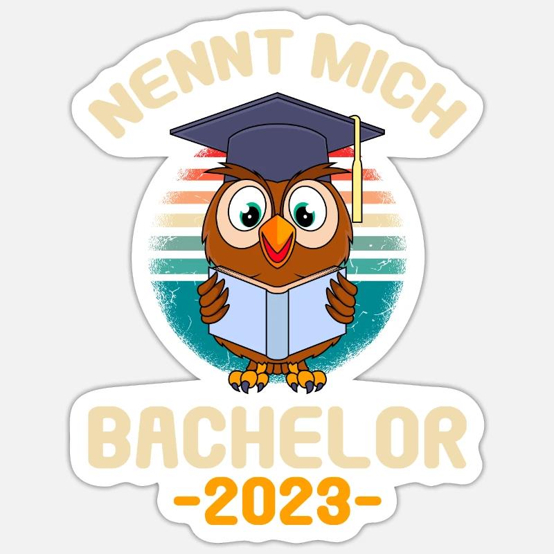 Nennt mich Bachelor 2023 Studium Abschluss - Sticker Größe S (10 x 10 cm) - Mattweiß