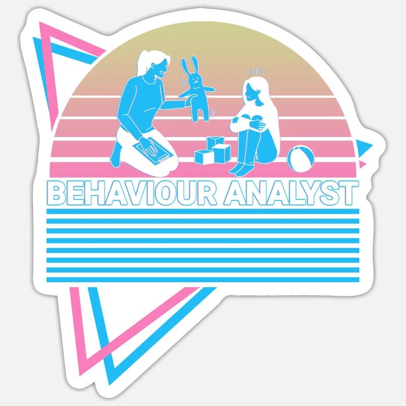 Behavioral Analyst Retro - Sticker size S (10 x 10 cm) - white matte
