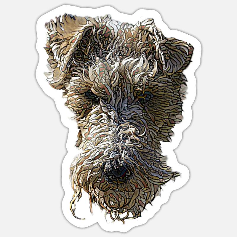 Fox Terrier Face - Sticker size S (10 x 10 cm) - white matte