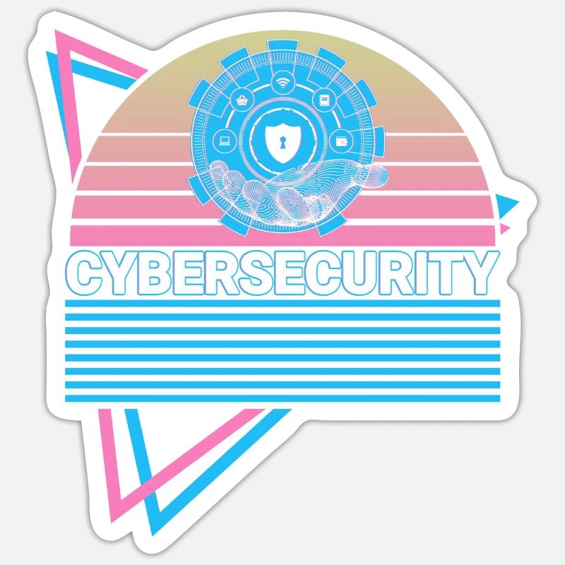 Cybersecurity Computersicherheit Cybersecurity - Sticker Größe S (10 x 10 cm) - Mattweiß