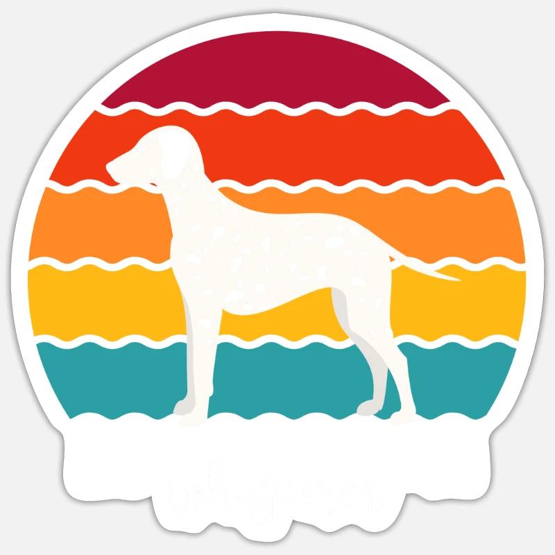 Dalmate - Sticker taille S (10 x 10 cm) - blanc mat