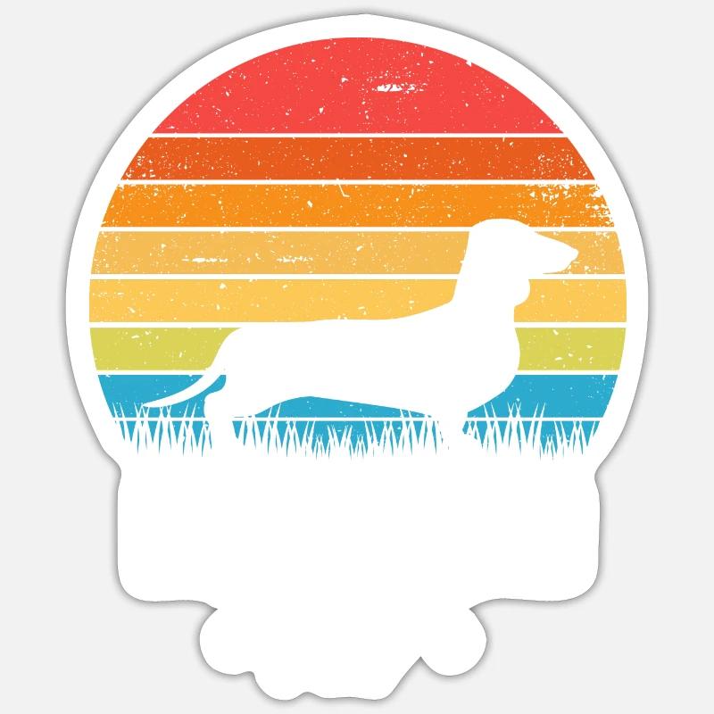 Dackel Sticker Größe S (10 x 10 cm)