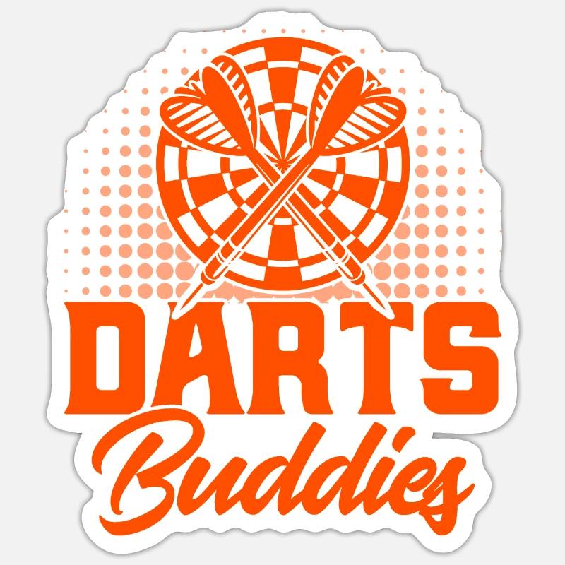 Dartboard Dart Throw Darts Gift - Sticker size S (10 x 10 cm) - white matte