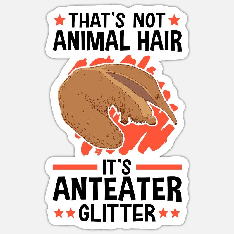 C’est Fourmilier Glitter Fourmilier - Sticker taille S (10 x 10 cm) - blanc mat