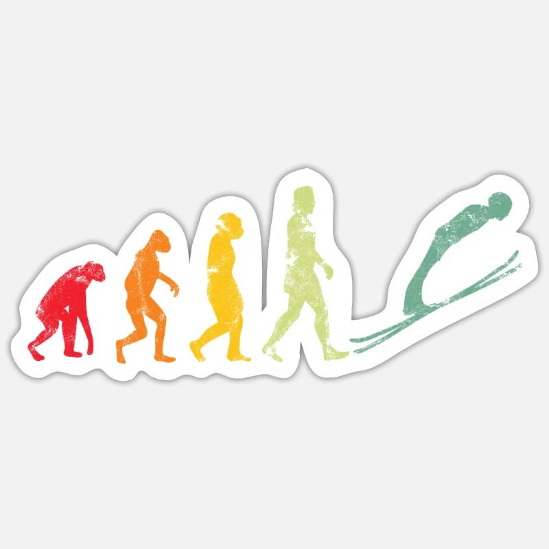 EVOLUTION SKISPRINGEN Sticker Größe S (10 x 10 cm)