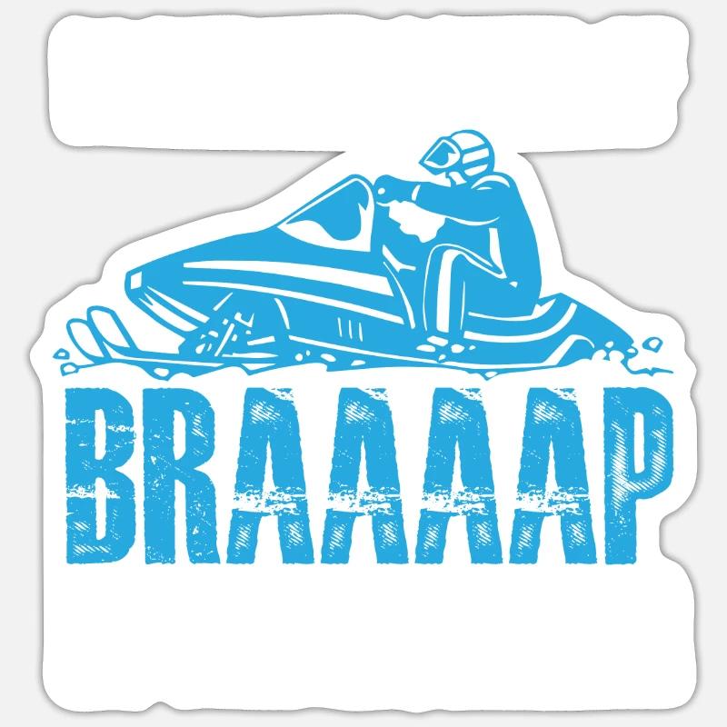 Expert Snowmobile Driver - Funny Snowmobiling - Sticker Größe S (10 x 10 cm) - Mattweiß