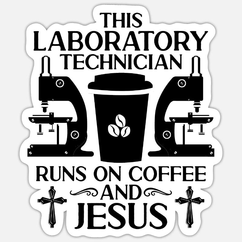 This Laboratory Technician Runs On Lab Scientist Sticker Größe S (10 x 10 cm)