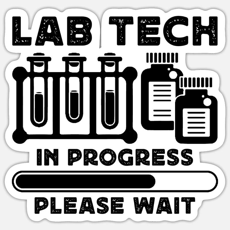 Lab Tech In Medical Science Laboratory Technician Sticker Größe S (10 x 10 cm)