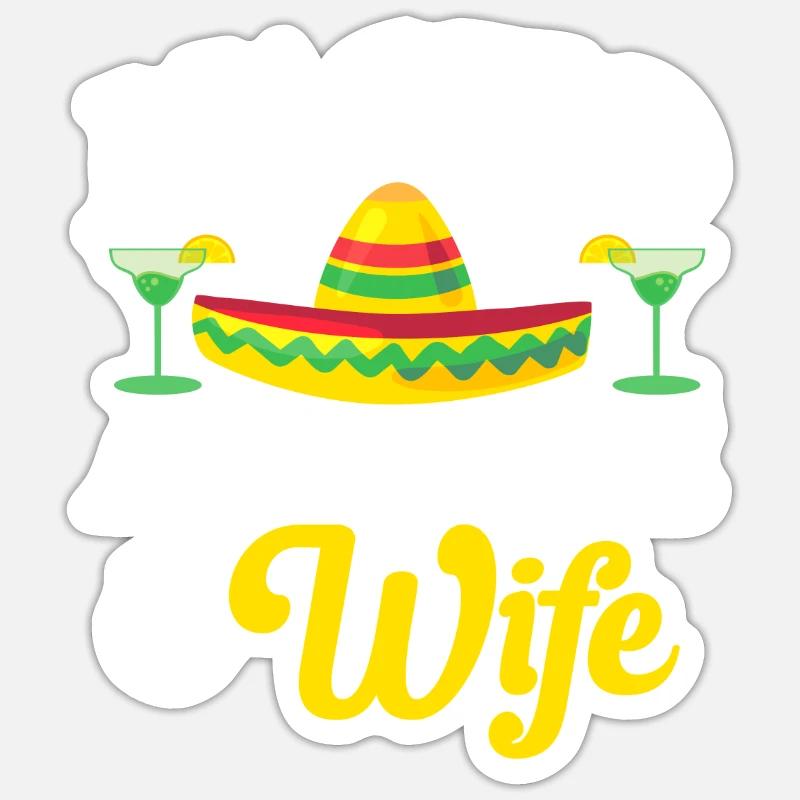 Cinco de Mayo Nacho Durchschnittliche Ehefrau Mexi Sticker Größe S (10 x 10 cm)