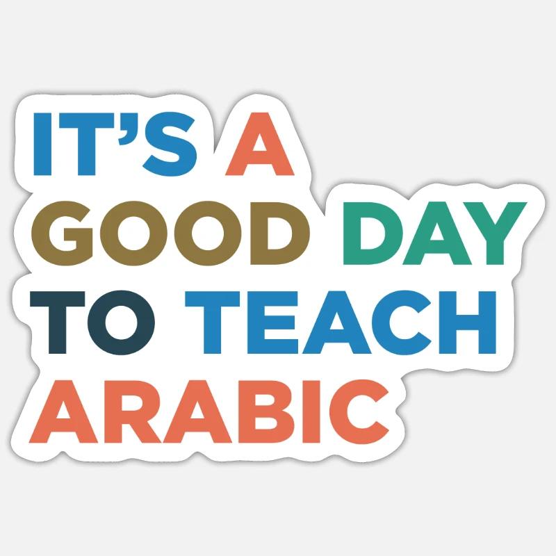 Teaching Arabic teachers Sticker size S (10 x 10 cm)