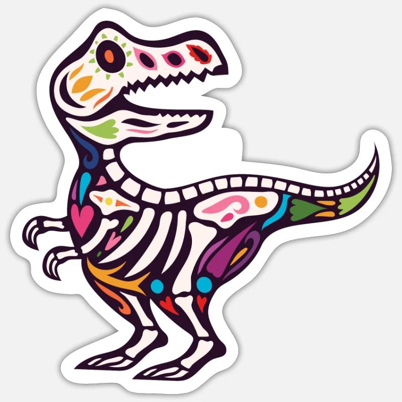 T Rex - Sticker size S (10 x 10 cm) - white matte