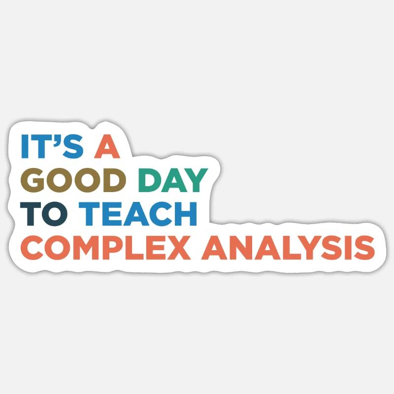 Enseigner l’analyse complexe aux enseignants Sticker taille S (10 x 10 cm)