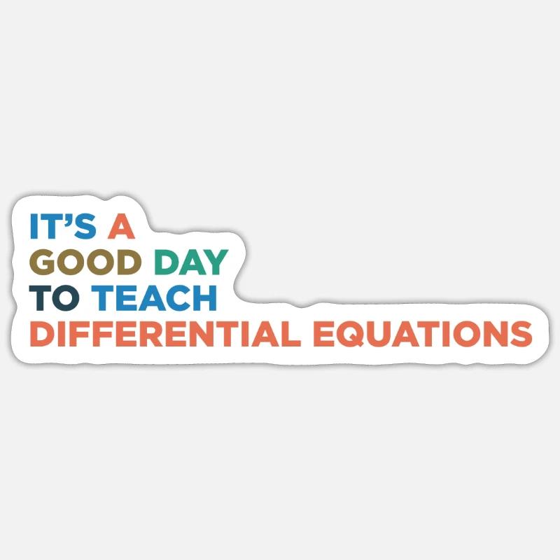 Teaching teachers differential equations - Sticker size S (10 x 10 cm) - white matte
