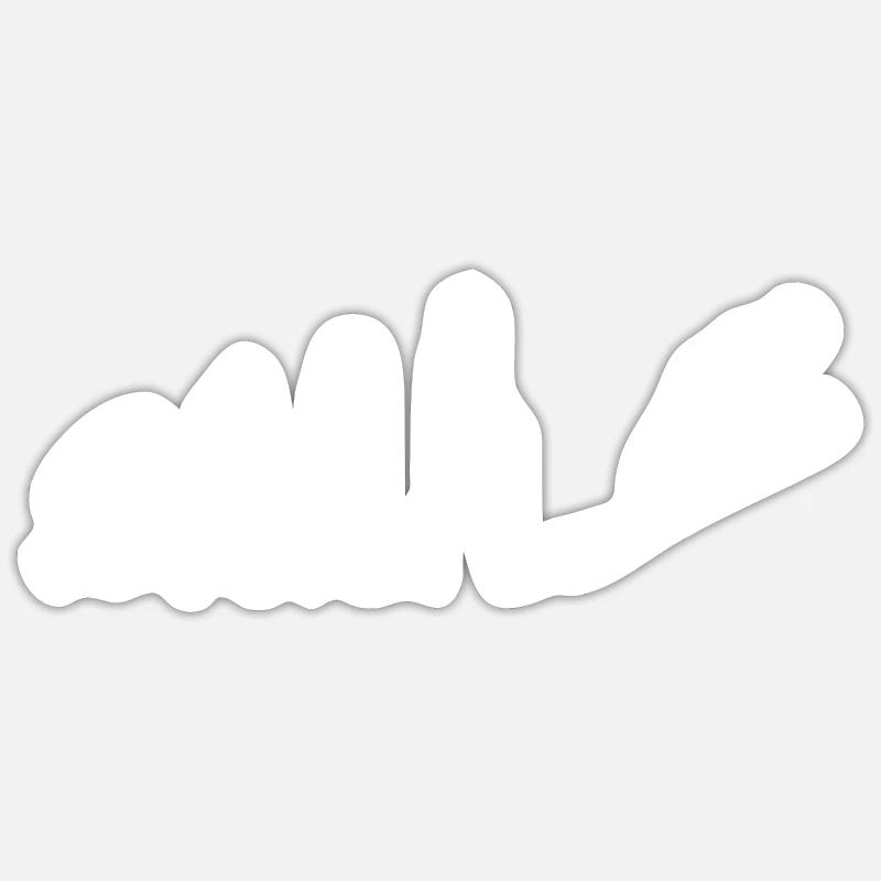 EVOLUTION SKISPRINGEN - Sticker Größe S (10 x 10 cm) - Mattweiß