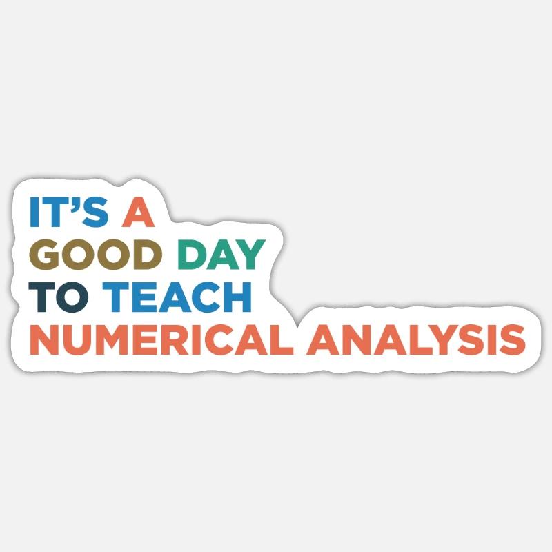 Enseignant en analyse numérique - Sticker taille S (10 x 10 cm) - blanc mat