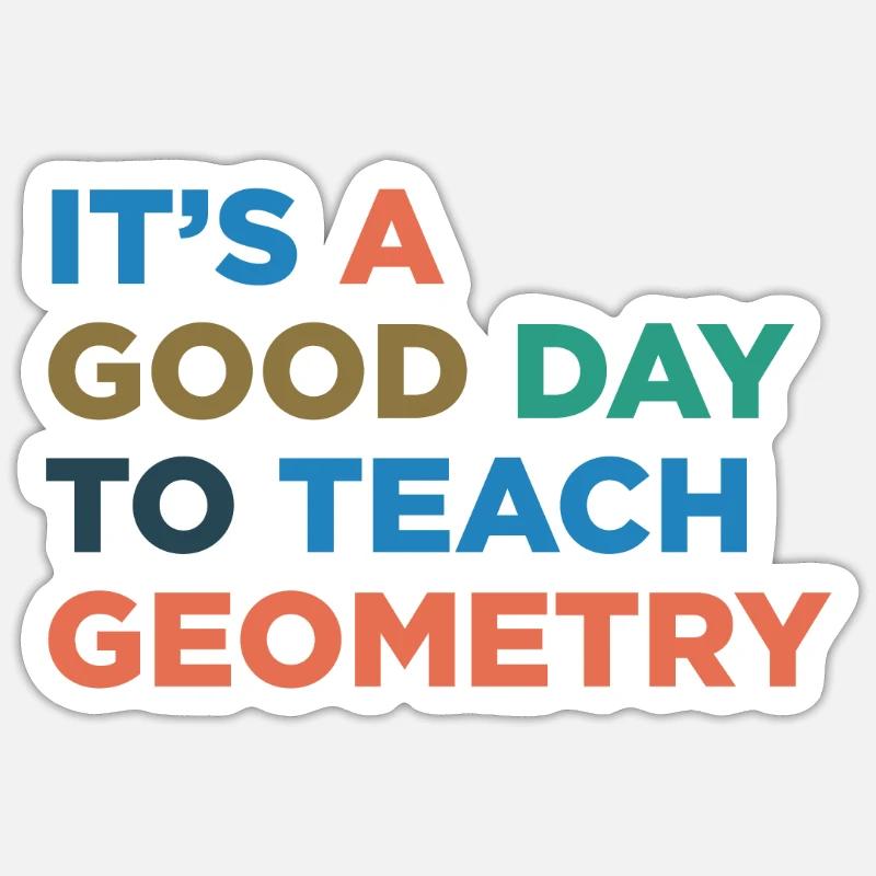 Teaching geometry teachers - Sticker size S (10 x 10 cm) - white matte