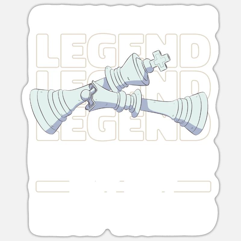 Retired chess - Sticker size S (10 x 10 cm) - white matte