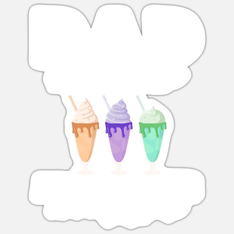 J’adore Milkshakes Milkshake Gift Sticker taille S (10 x 10 cm)