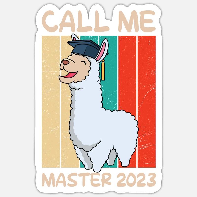 Master's degree 2023 - Sticker size S (10 x 10 cm) - white matte