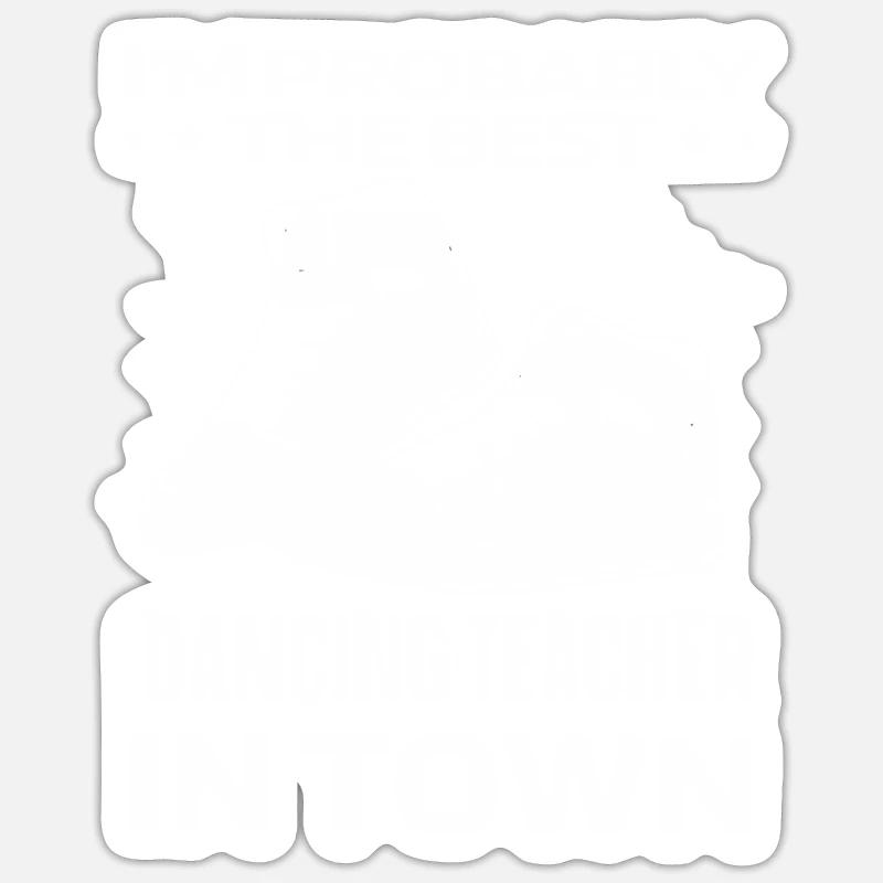 Baskets de professeur de danse - Sticker taille S (10 x 10 cm) - blanc mat